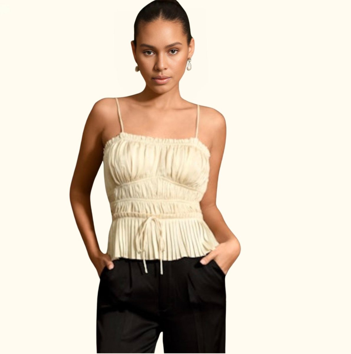 Adelyn Rae - Shawna Pleated Cami Top - Encompass Boutique