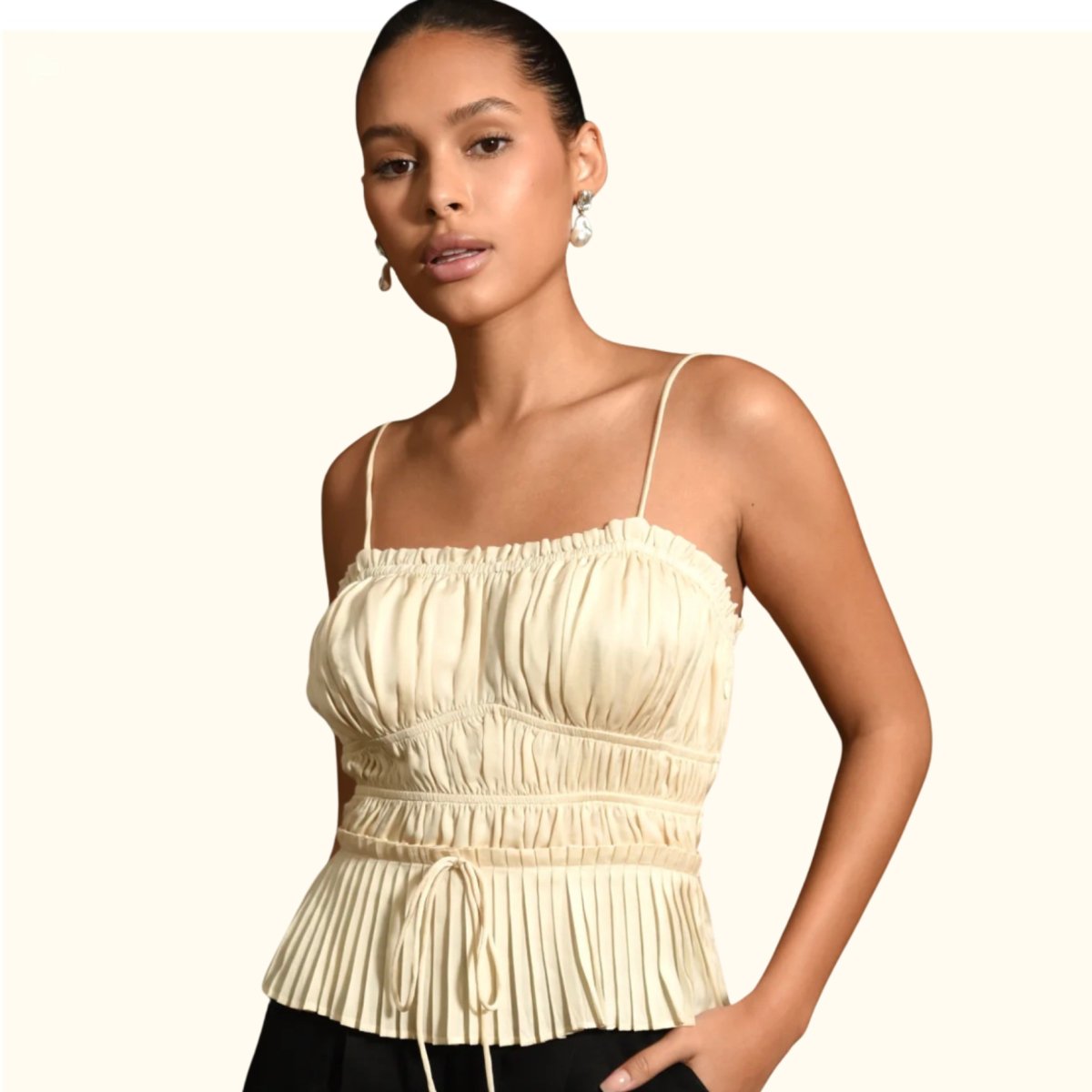 Adelyn Rae - Shawna Pleated Cami Top - Encompass Boutique