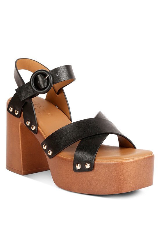 Rag Company - Cristina Cross Strap Embellished Heels