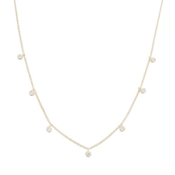 HONEYCAT - Crystal Bezel Stardust Necklace