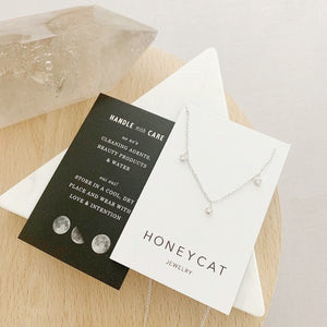 HONEYCAT - Crystal Bezel Stardust Necklace