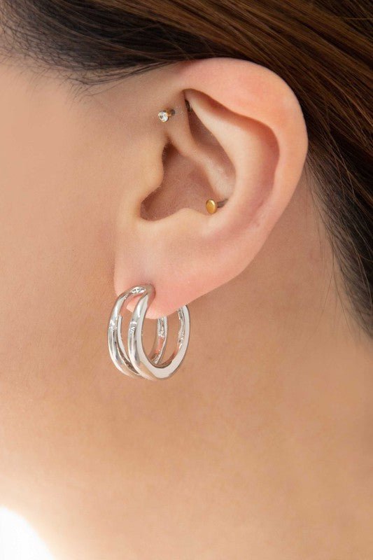 Lovoda - Duple Hoop Earrings