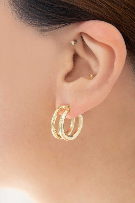 Lovoda - Duple Hoop Earrings