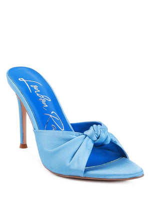 First Crush Satin Knot High Heeled Sandals - Encompass Boutique