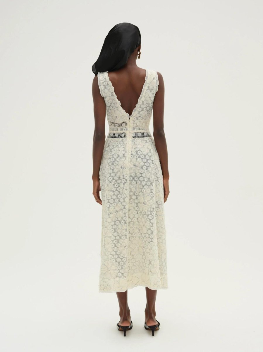 For Love & Lemons - Snowflake Daisy Midi Dress - Encompass Boutique