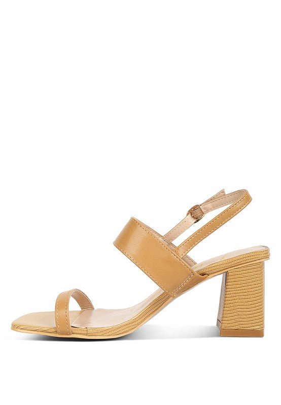 KIRK Elasticated Gussets Block Heel Sandals - Encompass Boutique