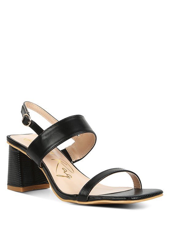 Rag Company - Kirk Elasticated Gussets Block Heel Sandals