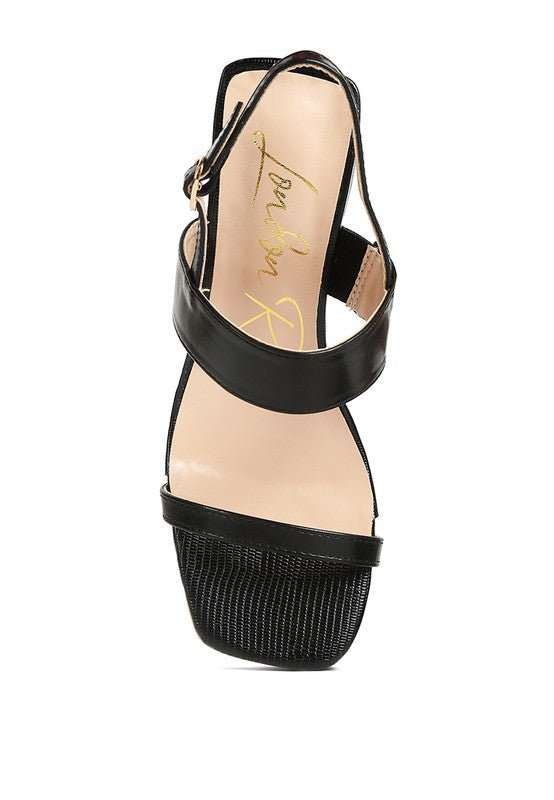 Rag Company - Kirk Elasticated Gussets Block Heel Sandals