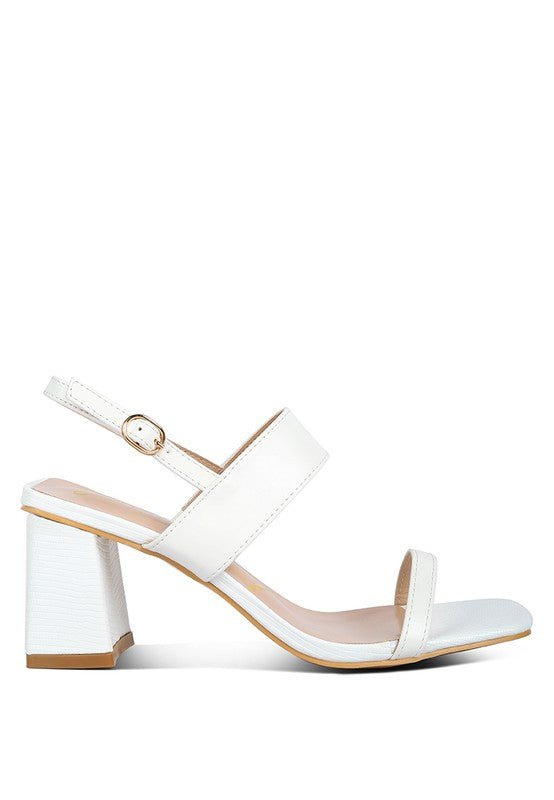 KIRK Elasticated Gussets Block Heel Sandals - Encompass Boutique