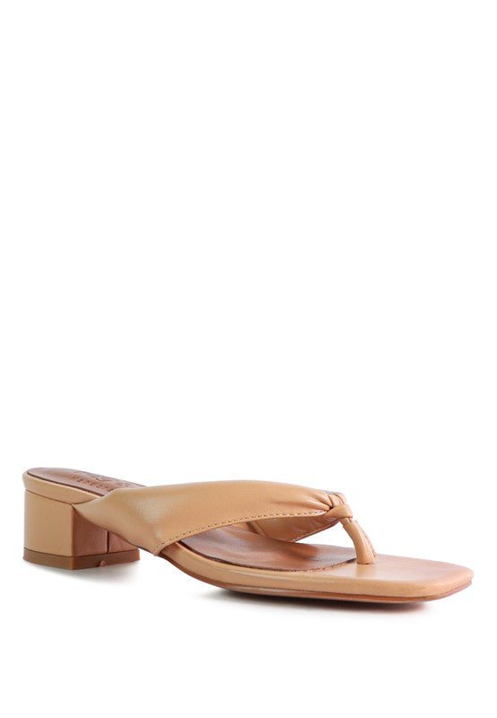 Memestar Low Heel Thong Sandals - Encompass Boutique