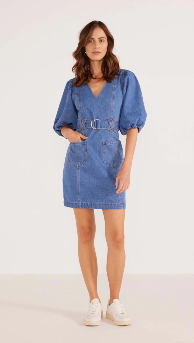 MINKPINK - Peyton Denim Mini Dress - Encompass Boutique