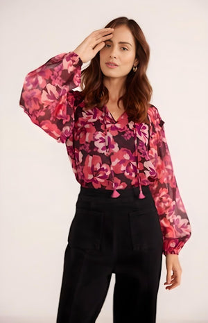 MINKPINK - Savannah Long Sleeve Blouse - Encompass Boutique