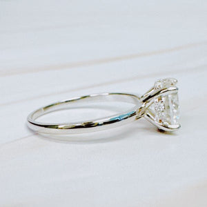 Ellison and Young - Paved Halo Solitaire Moissanite Ring