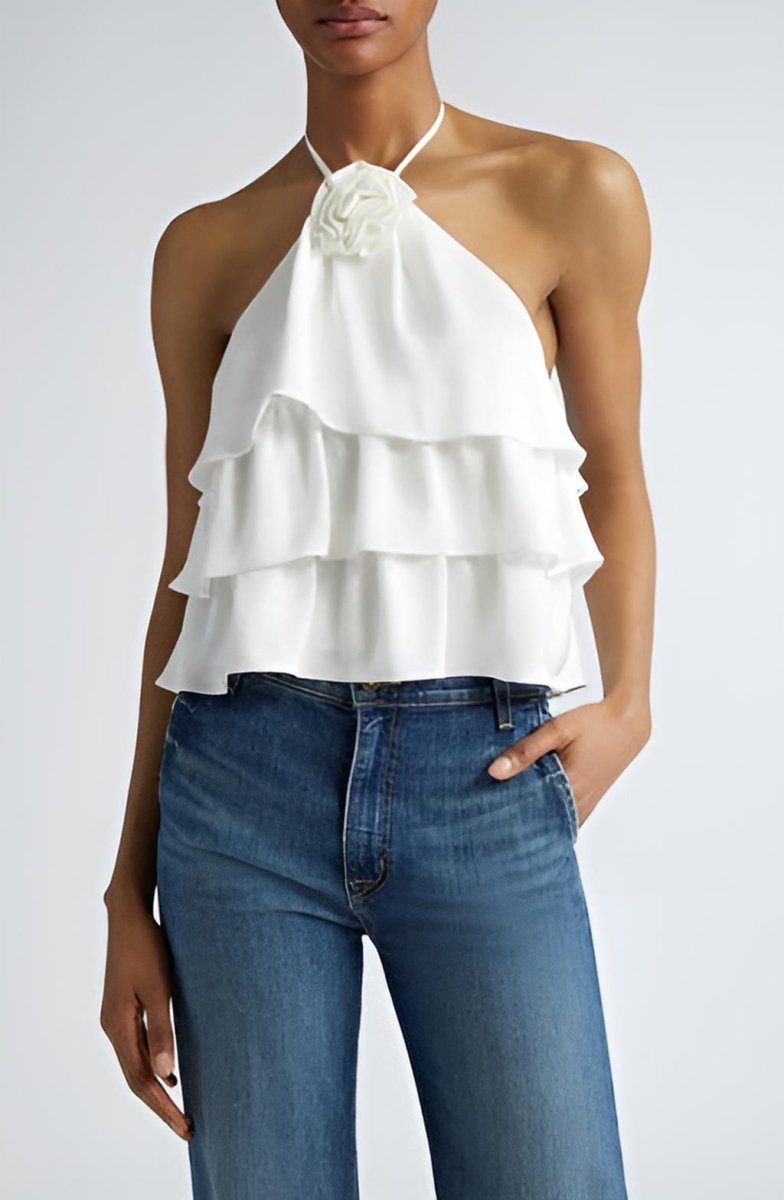 Ramy Brook- Minnie Ruffle Halter Top (Final Sale) - Encompass Boutique