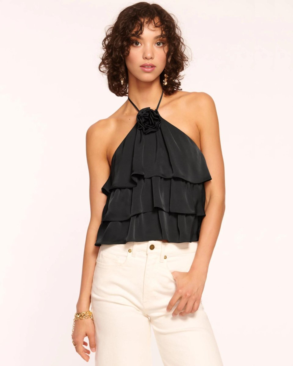 Ramy Brook- Minnie Ruffle Halter Top (Final Sale) - Encompass Boutique