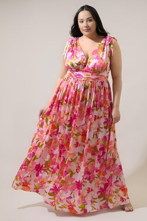 Sugarlips - Abigal Floral Descanso Pleated Maxi Dress (Final Sale) - Encompass Boutique