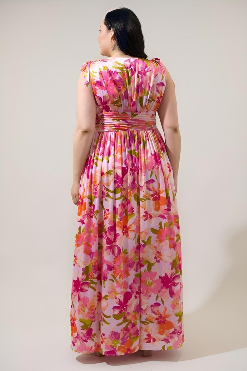 Sugarlips - Abigal Floral Descanso Pleated Maxi Dress (Final Sale) - Encompass Boutique