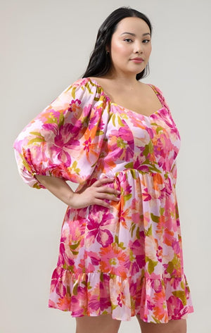 Sugarlips - Abigal Floral Evy Sweetheart Mini Dress (Final Sale) - Encompass Boutique