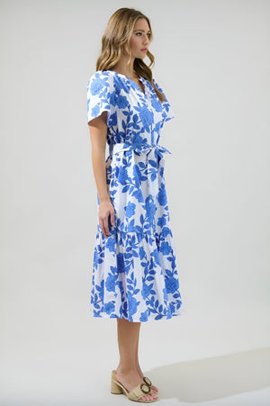 Sugarlips - Glantis Floral Cora Button Up Midi Dress (Final Sale) - Encompass Boutique