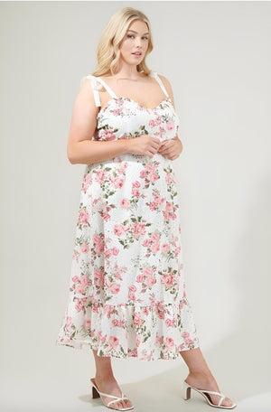 Sugarlips - Villa Garden Eyelet Midi Dress (Final Sale) - Encompass Boutique