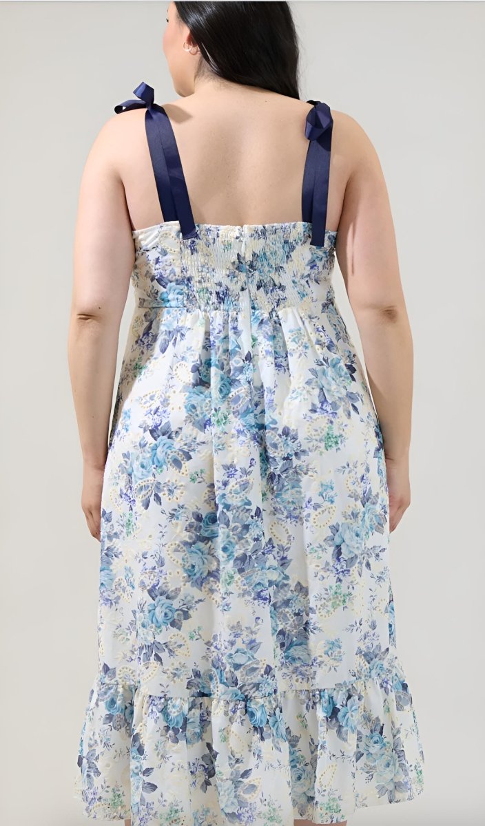 Sugarlips - Villa Garden Eyelet Midi Dress (Final Sale) - Encompass Boutique