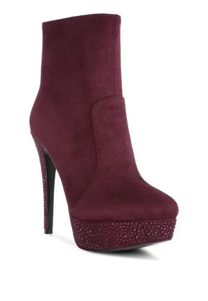 Espiree Microfiber High Heeled Ankle Boots - Encompass Boutique