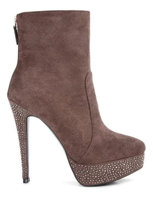 Espiree Microfiber High Heeled Ankle Boots - Encompass Boutique