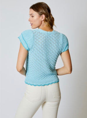 Design History - Short Sleeve Spring Sweater (Final Sale) - Encompass Boutique