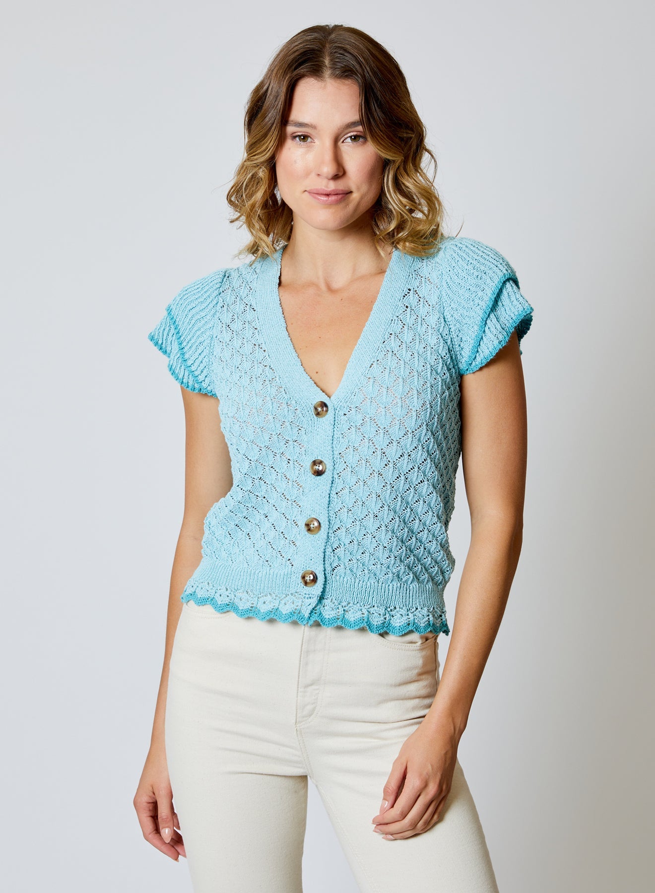 Design History - Short Sleeve Spring Sweater (Final Sale) - Encompass Boutique