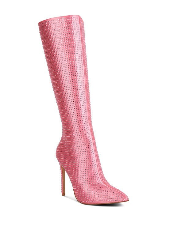 Diamante High Heeled Boot - Encompass Boutique