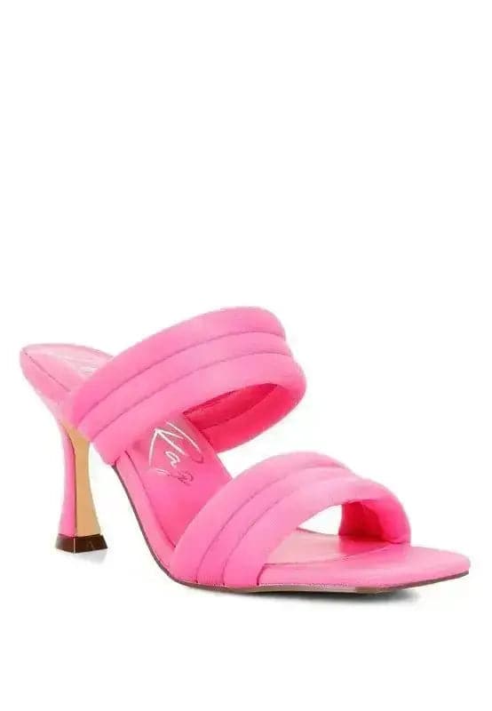 Quilted Straps Spool Heeled Sandals - Encompass Boutique